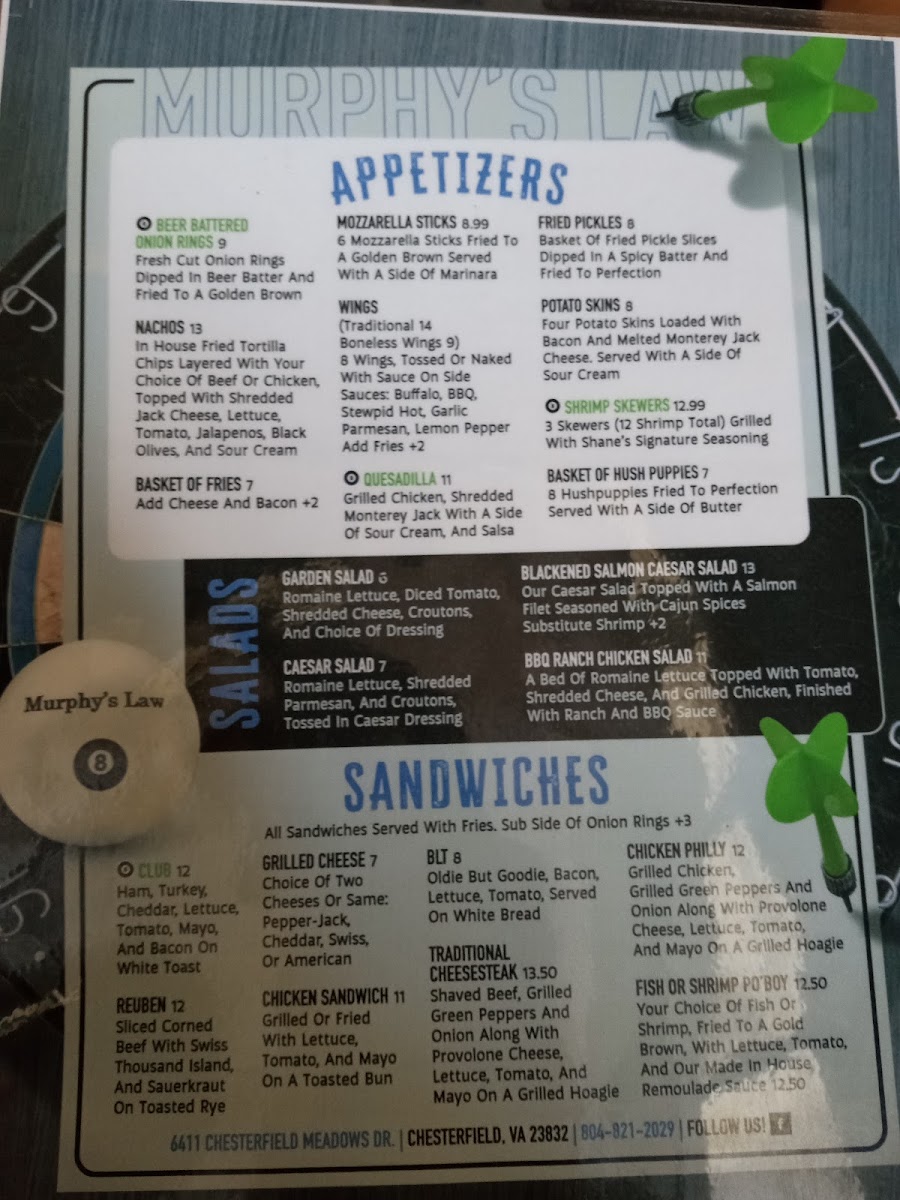 Menu Murphy's Law Billiards-4